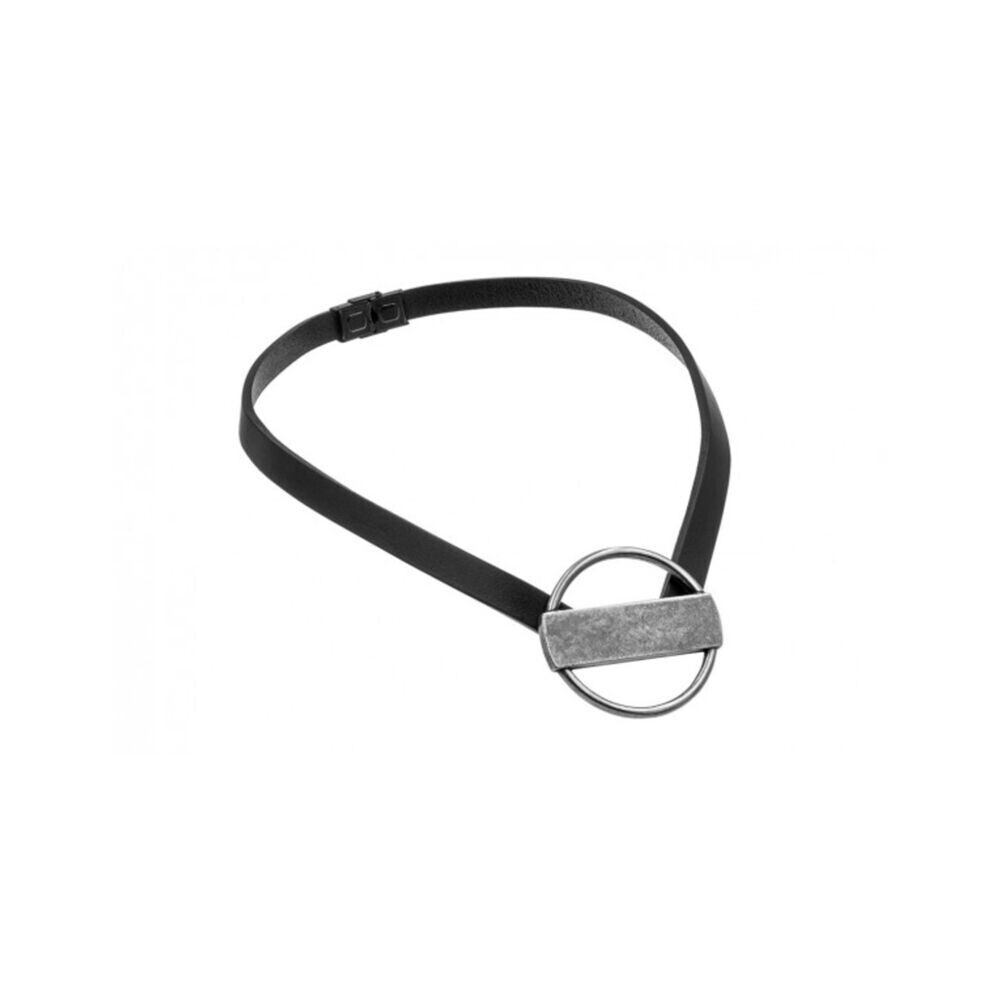 Kožený náhrdelník dámsky s matným príveskom 18617