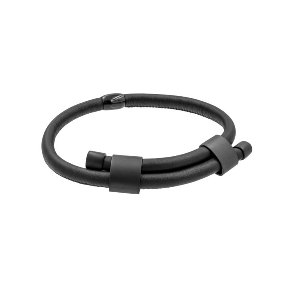 Nastaviteľný choker náhrdelník s čiernymi kovovými prvkami 18870