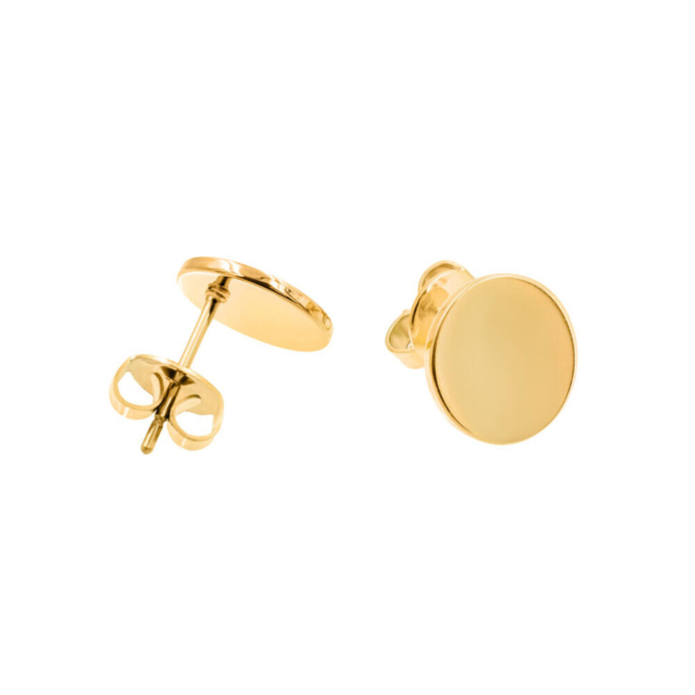 Okrúhle náušnice z pozlátenej chirurgickej ocele 18918