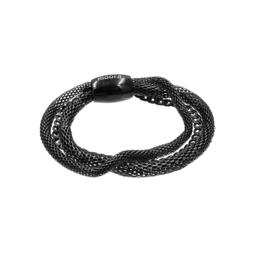 Retiazkový náramok z chirurgickej ocele čierny 18950