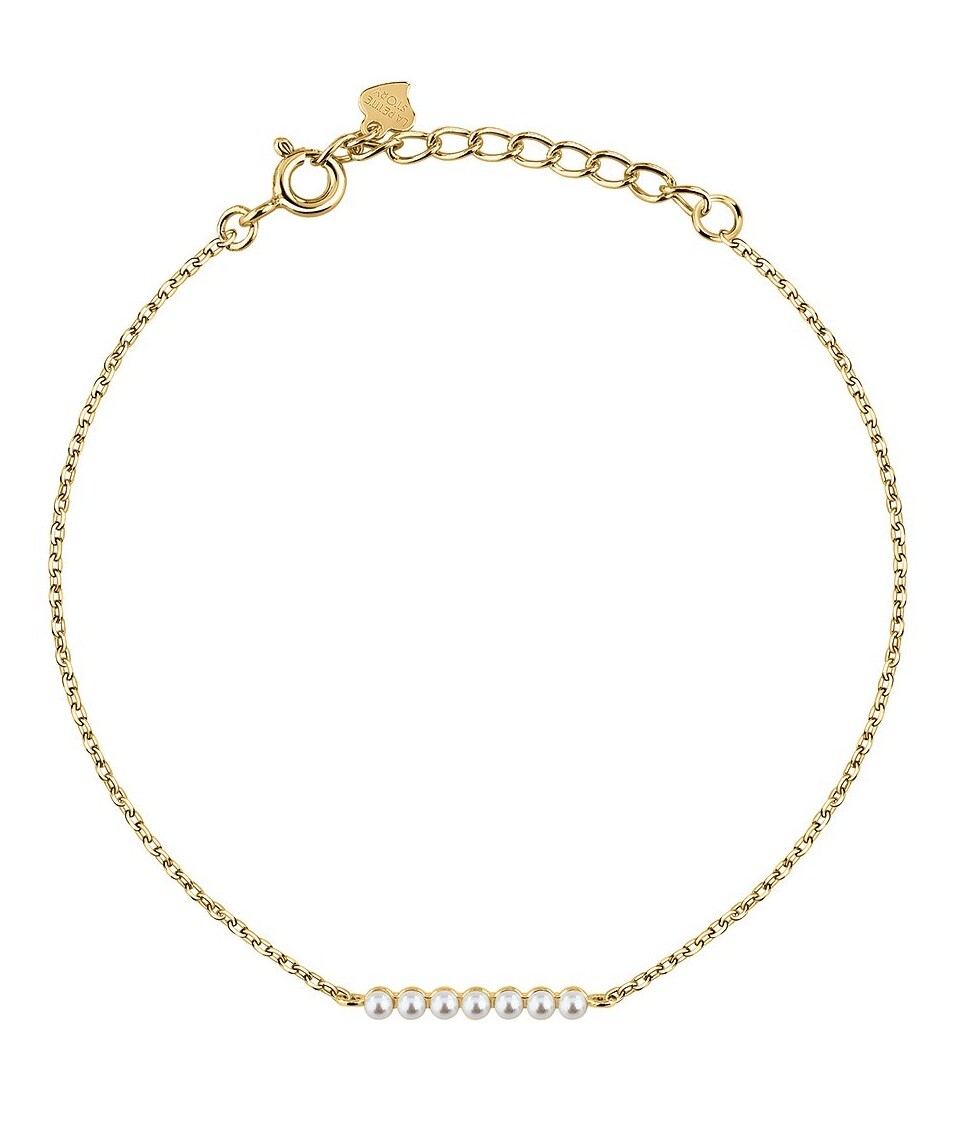 La Petite Story Elegantný pozlátený náramok so syntetickými perlami Silver LPS05AWV89