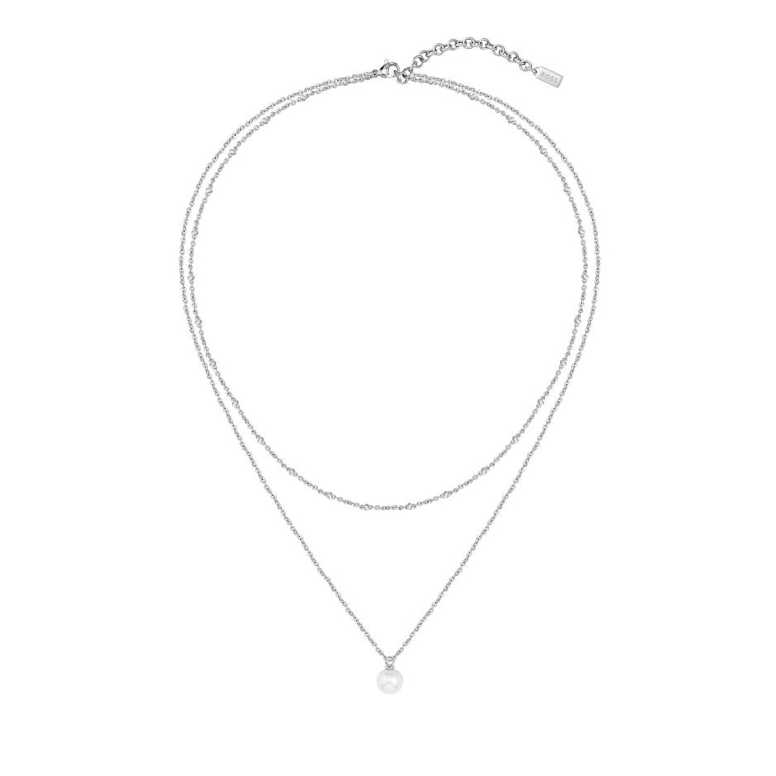 Hugo Boss Krásny dvojitý náhrdelník so syntetickou perlou Cora 1580269