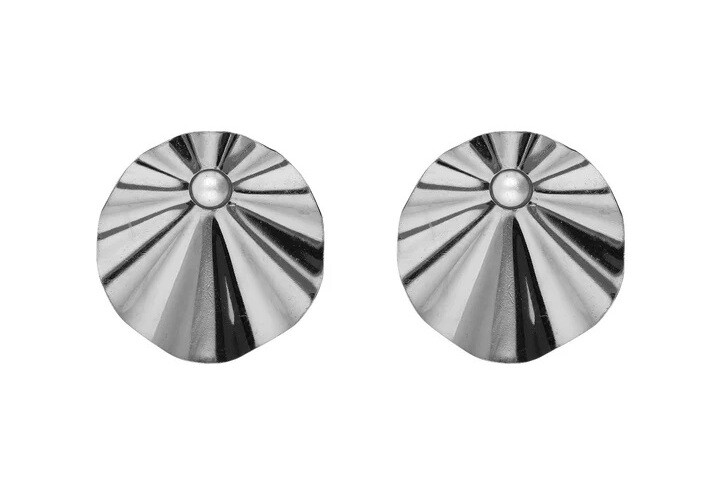 Victoria Cruz Strieborné náušnice so syntetickou perlou Alpina A5452-00HT