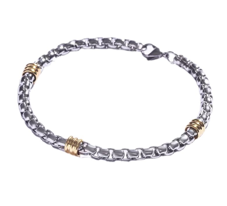 Marc Malone Oceľový bicolor náramok pre mužov MCGB5072SG