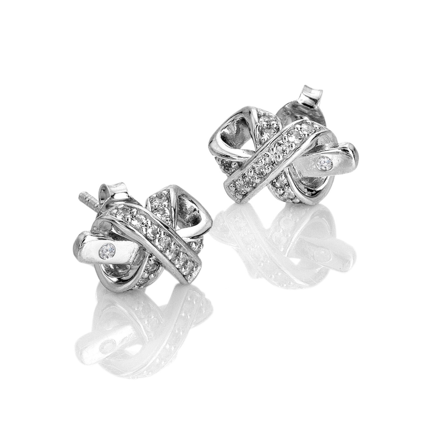 Hot Diamonds Úchvatné strieborné náušnice s diamantom a topazy Aurora DE858