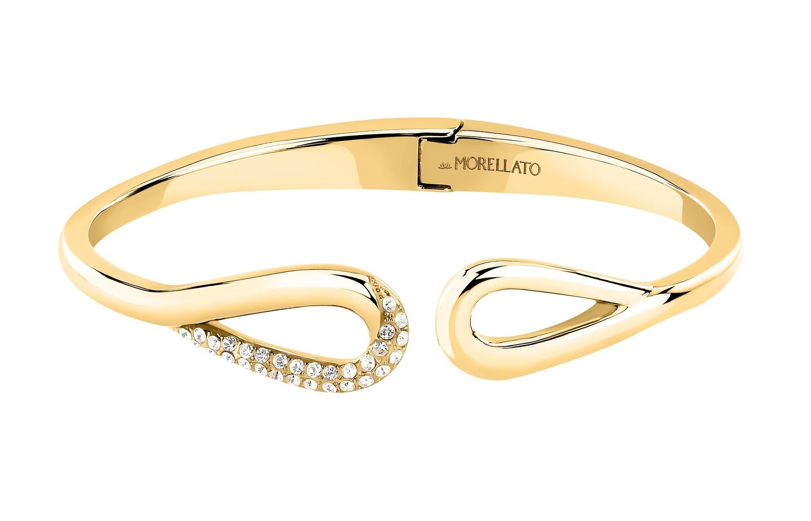 Morellato Pevný pozlátený náramok s kryštálmi Design SAYP24 6 cm