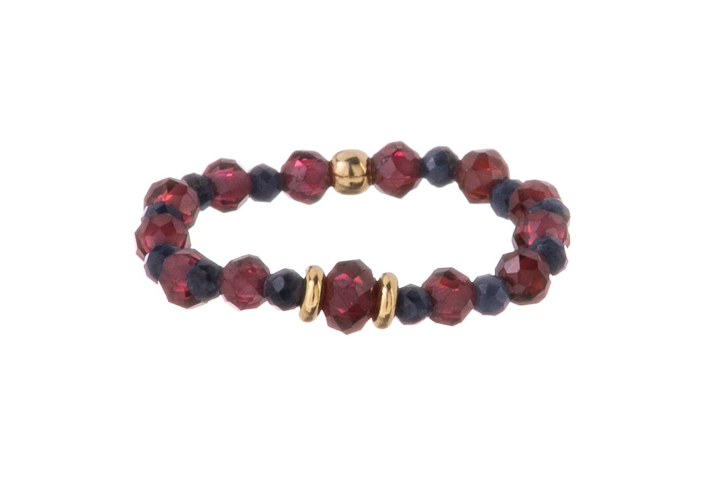 Alisia Korálkový prsteň z granátu a zafíru AL5239.01.000.D 57 mm