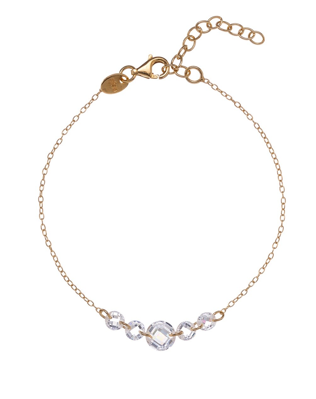 Alisia Pozlátený dámsky náramok s čírymi zirkónmi AL4841.01.000