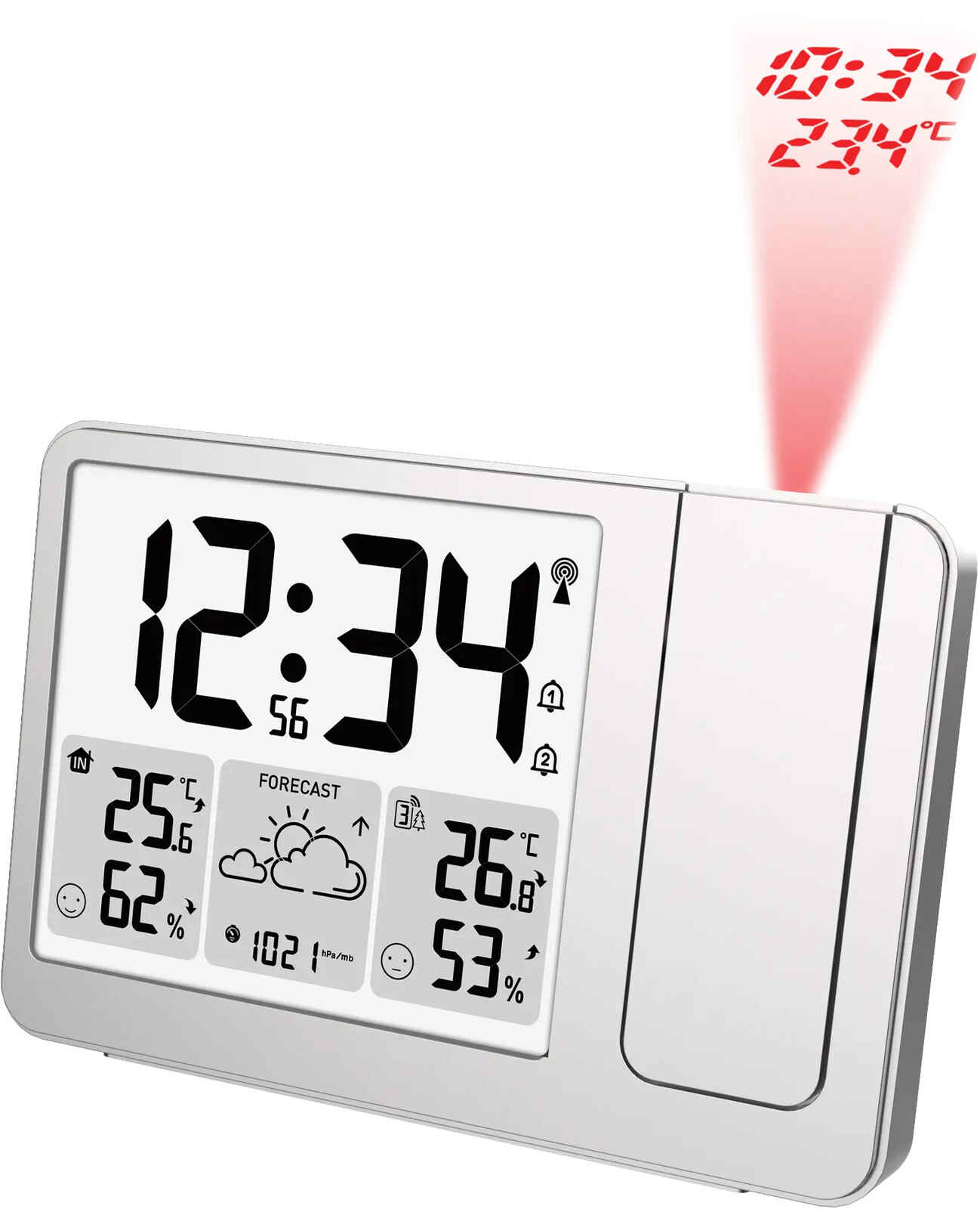 JVD Rádiovo riadená meteorologická stanica s projektorom RB3539