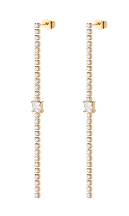 Liu Jo Visiace pozlátené náušnice s kryštálmi LJ3035