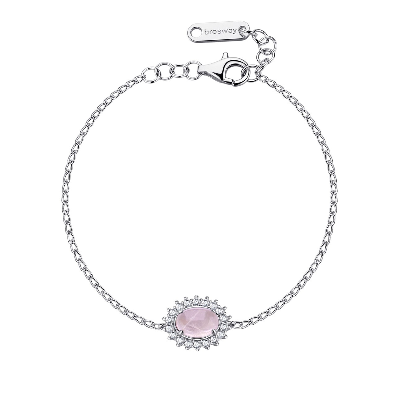 Brosway Strieborný náramok s ruženínom a zirkónmi Fancy Vibrant Pink FVP122