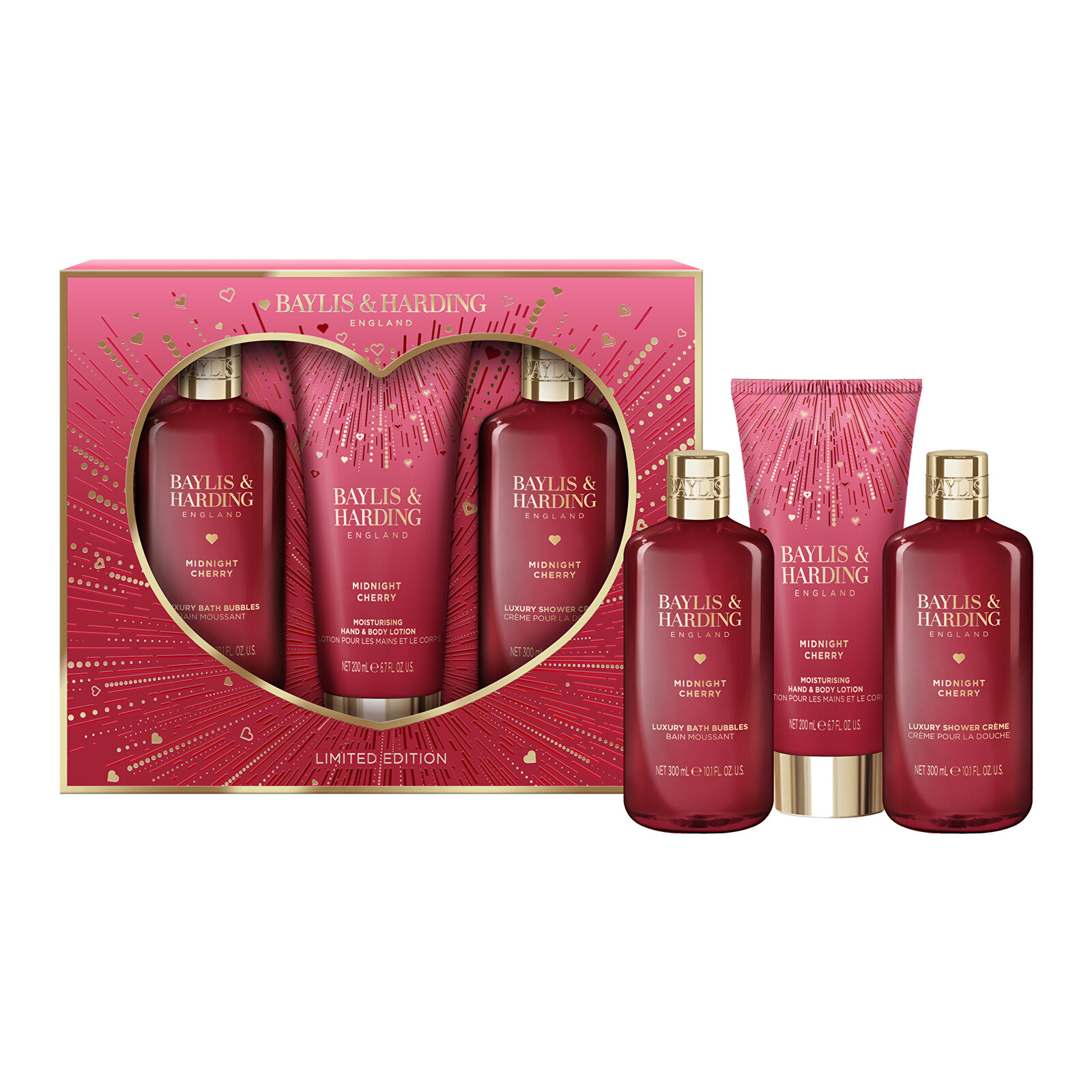 Baylis & Harding Darčeková sada Midnight Cherry Kit 3 ks