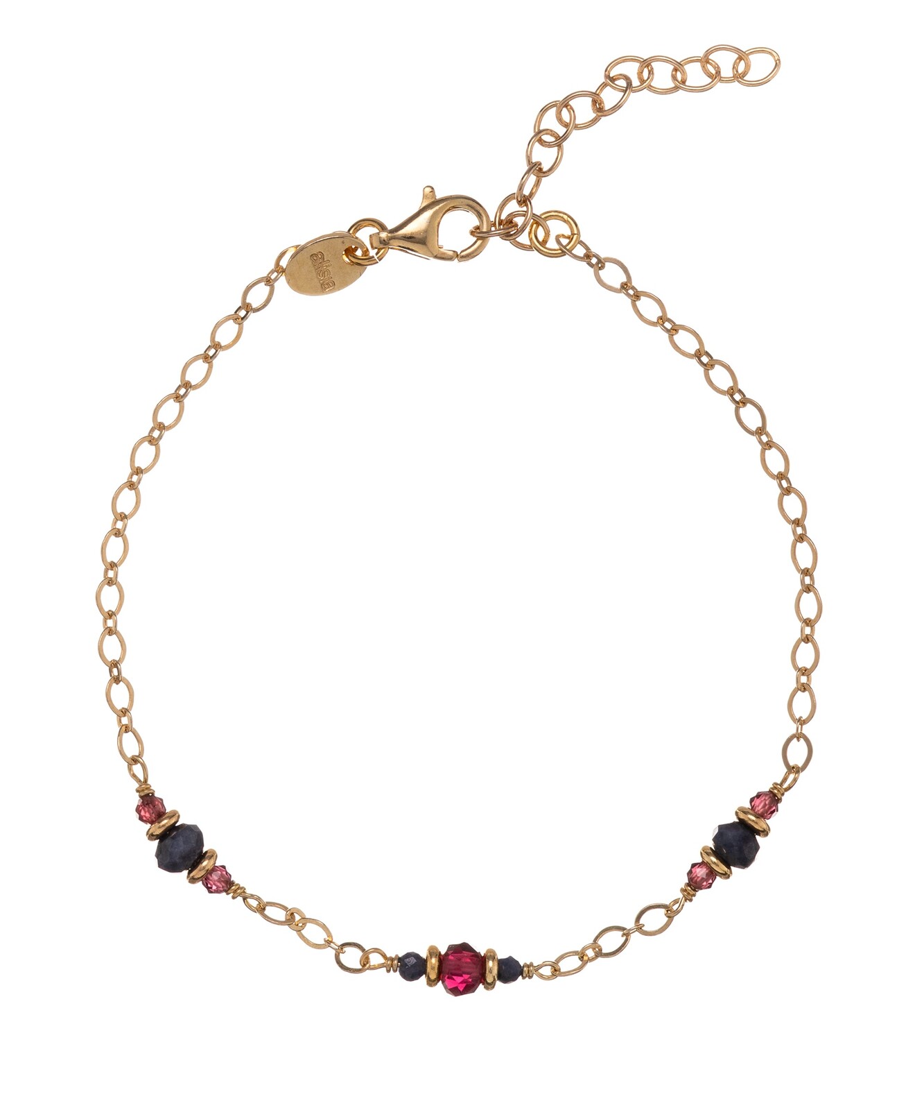 Alisia Pozlátený dámsky náramok s granátmi a zafírmi AL5233.01.000