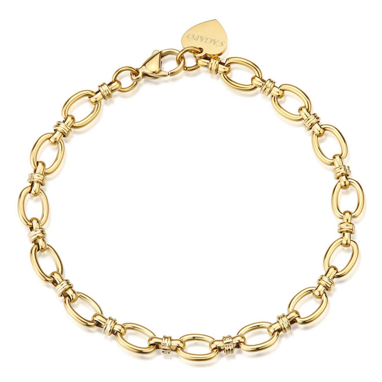 S'Agapõ Moderný oceľový náramok Chunky SHK117