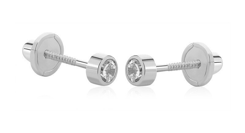 Brilio Nežné náušnice z bieleho zlata so zirkónmi 14/816.571/17ZIR