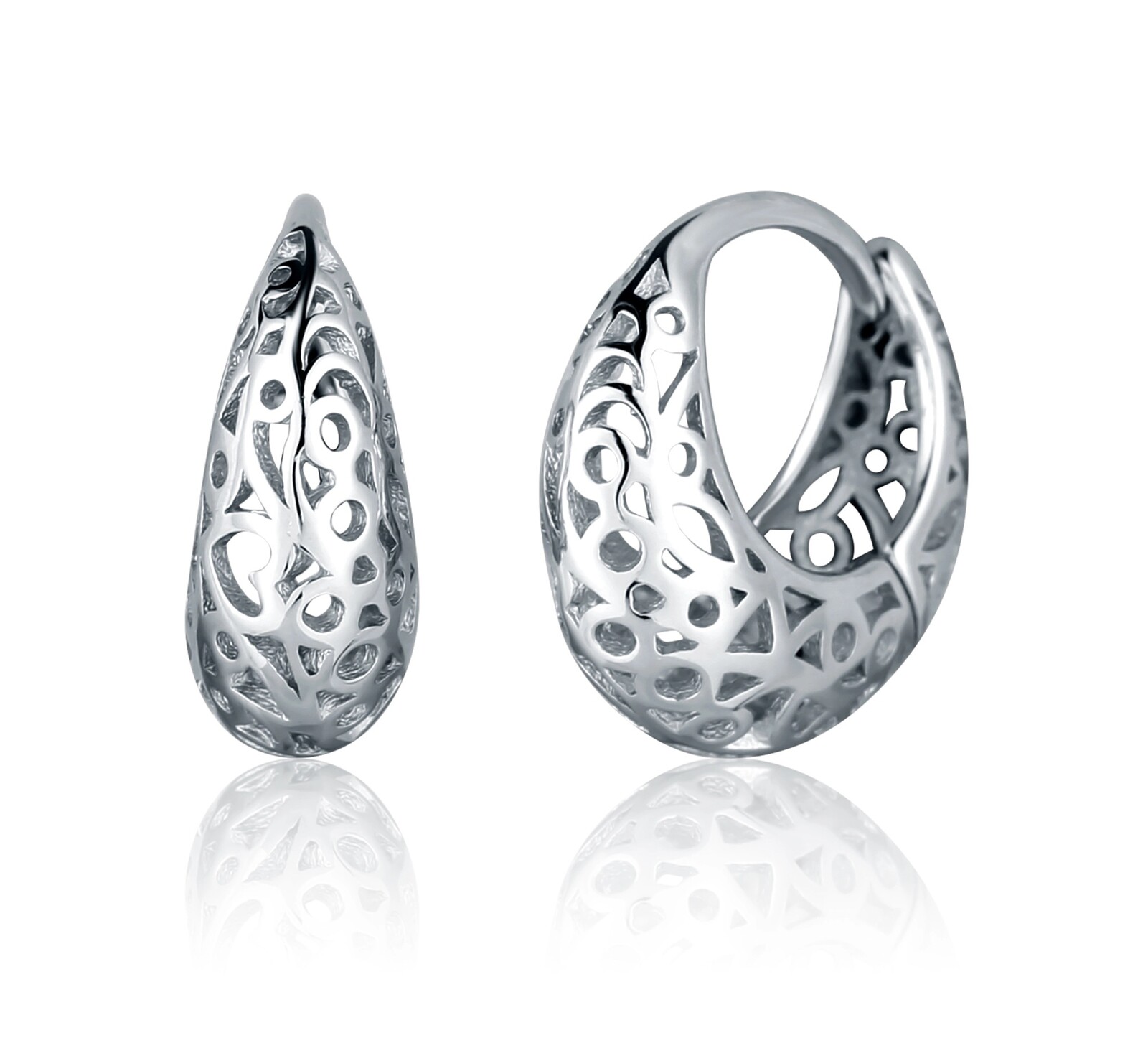 JVD Moderné oválne strieborné náušnice SVLE2599X860000