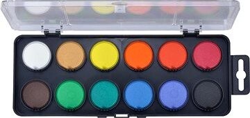 Koh-i-noor 172511 – vodové farby 30 mm, 12 farieb