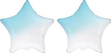 FLEXMETAL Balón fóliový – hviezda, ombré/modro-biela, 48 cm, 2 ks