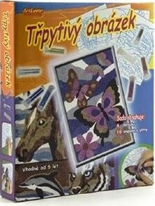 Třpytivý obrázek 4 ks