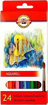 Koh-i-noor 3718/24 – akvarelové pastelky Ryby – 24 ks