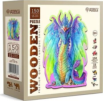 WOODEN CITY Drevené puzzle Majestátny drak 150 dielikov