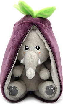 Les Déglingos Flipetz 2 v 1 Plyšový slon/baklažán – Velvet