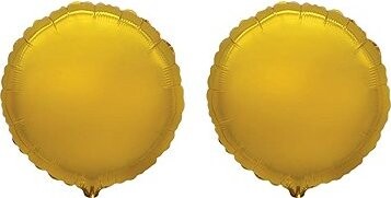 FLEXMETAL Balón fóliový – okrúhly, zlatý, 45 cm, 2 ks
