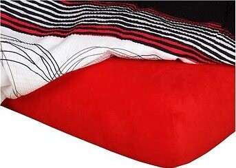 Dadka Džersej prestieradlo červené 60 × 120 × 10 cm