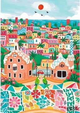 TREFL Puzzle Premium Plus The Art of Colour: Barelona, Španielsko 1000 dielikov