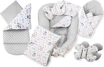 eliNeli 7dílná sada do postýlky Zajíc a sova