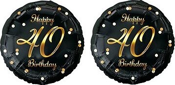 GoDan Balón fóliový 40 rokov – happy birthday/narodeniny, 45 cm, 2 ks