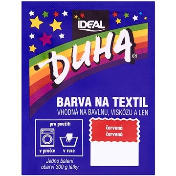 DUHA farba na textil červená 15 g
