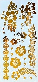 Guirca Tetovanie – tetovačky kvety – listy – festival – 17 ks – 14 × 30 cm