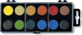 Koh-i-noor 171531 – vodové farby 22,5 mm, 12 farieb