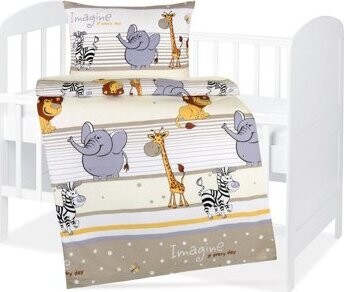 BELLATEX Obliečky detské Agáta 90/038 béžové safari, 90 × 135, 45 × 60