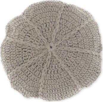 TEXTILOMANIE Okrúhly dekoračný vankúšik Dora 45 cm, sivý
