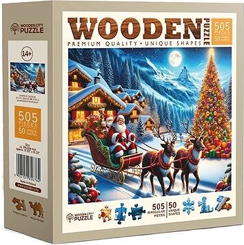 WOODEN CITY Drevené puzzle Santove sane 505 dielikov