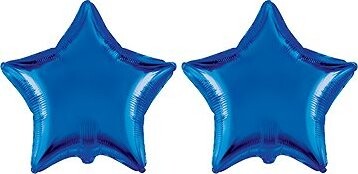 FLEXMETAL Balón fóliový – hviezda modrá, 45 cm, 2 ks