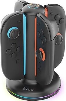 iPega SW2052 Nabíjacia Stanica s RGB pre JoyCon Ovládače Nintendo Switch 2 Black