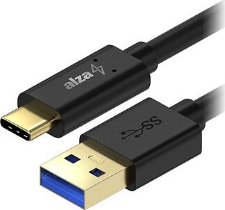 AlzaPower Core USB-A to USB-C 3.2 Gen 1 5Gbp 2m čierny