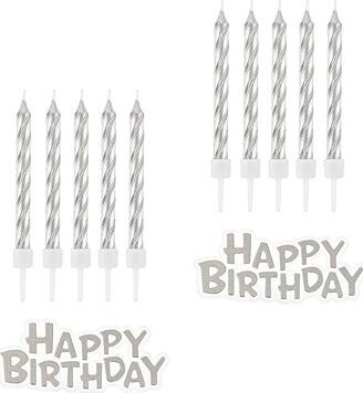 Godan Sada sviečok narodeniny – happy birthday – strieborné – 32 ks – 7 cm