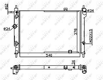 NRF Chladič, chladenie motora 514647