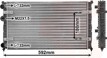 VAN WEZEL chladič, chladenie motora 49002023