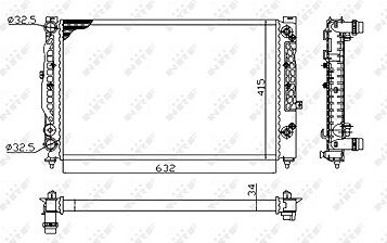 NRF Chladič, chladenie motora 529504A