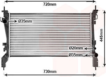 VAN WEZEL chladič, chladenie motora 17002380