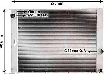 VAN WEZEL chladič, chladenie motora 06002284