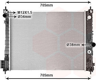 VAN WEZEL chladič, chladenie motora 37012718