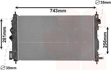 VAN WEZEL chladič, chladenie motora 37002599