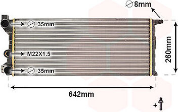 VAN WEZEL chladič, chladenie motora 17002074