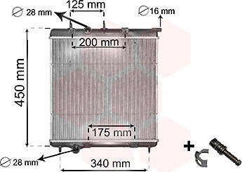 VAN WEZEL chladič, chladenie motora 40002298